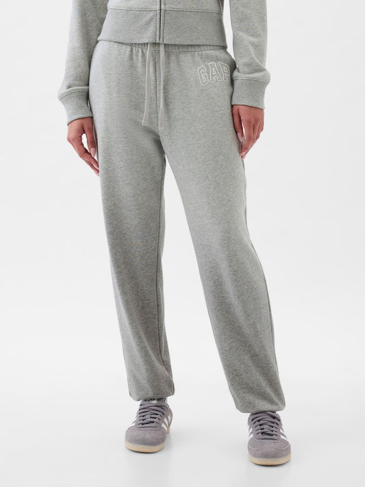 Açık Gri Gap Logo Jogger Havlu Kumaş Eşofman Altı