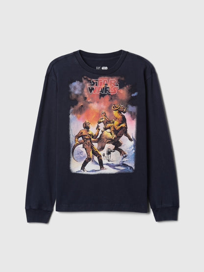 Lacivert Star Wars Grafik T-shirt