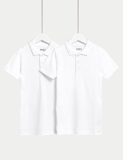 Saf Pamuklu 2'li Polo Yaka T-shirt (2-16 Yaş)
