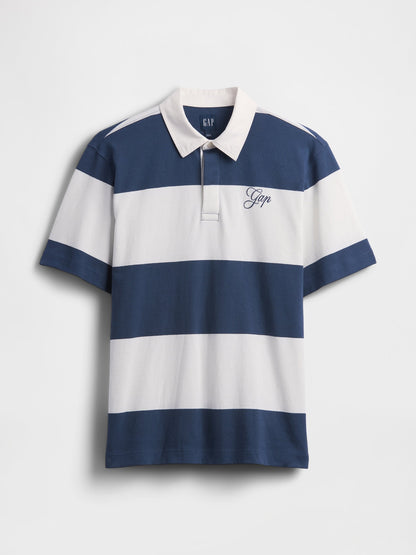 Lacivert Relaxed Gap Logo Rugby Polo T-shirt