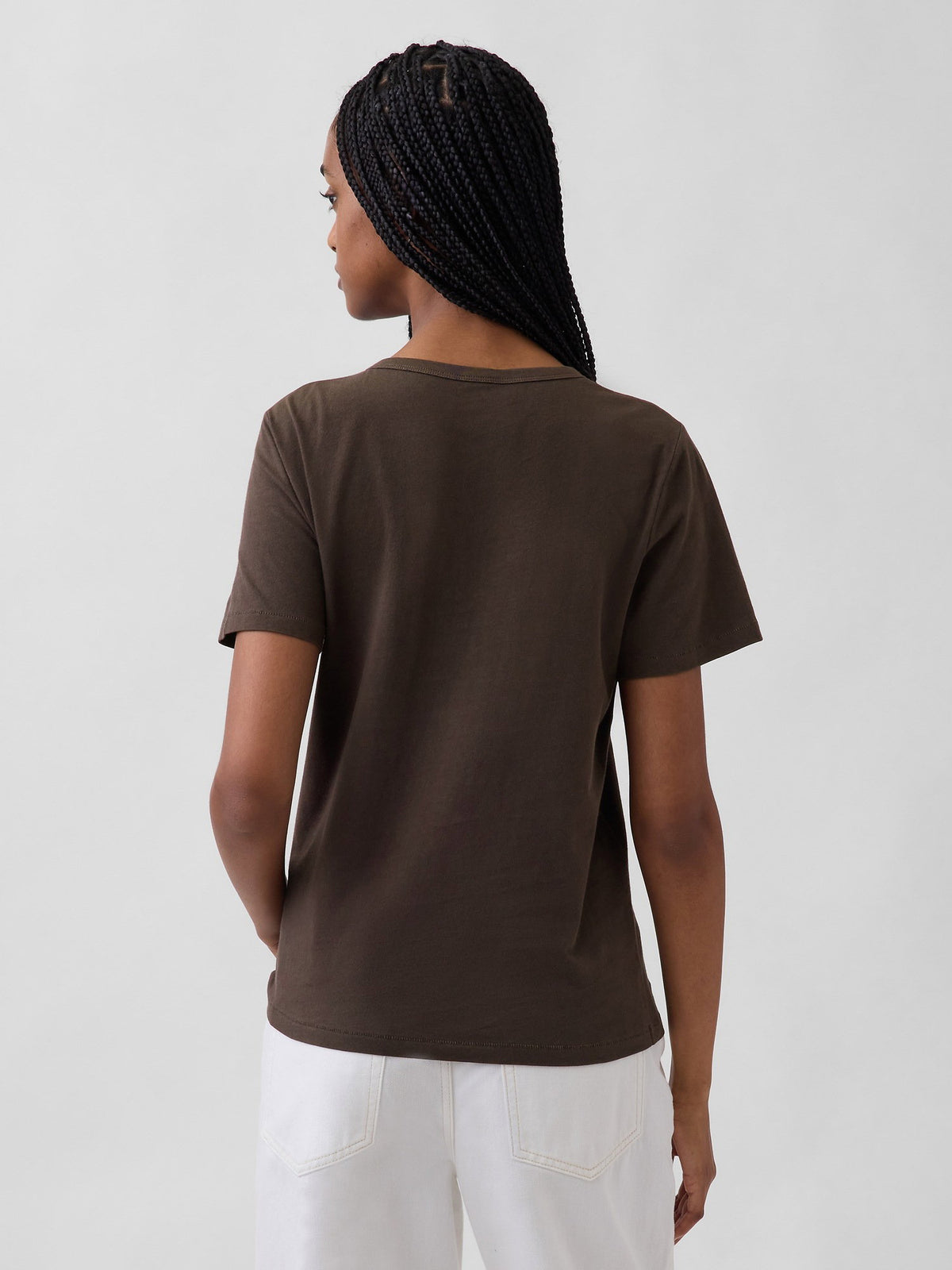 Kahverengi Organik Pamuk Vintagesoft T-shirt