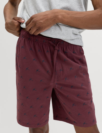 Saf Pamuklu Kırlangıç Desenli Pijama Takımı