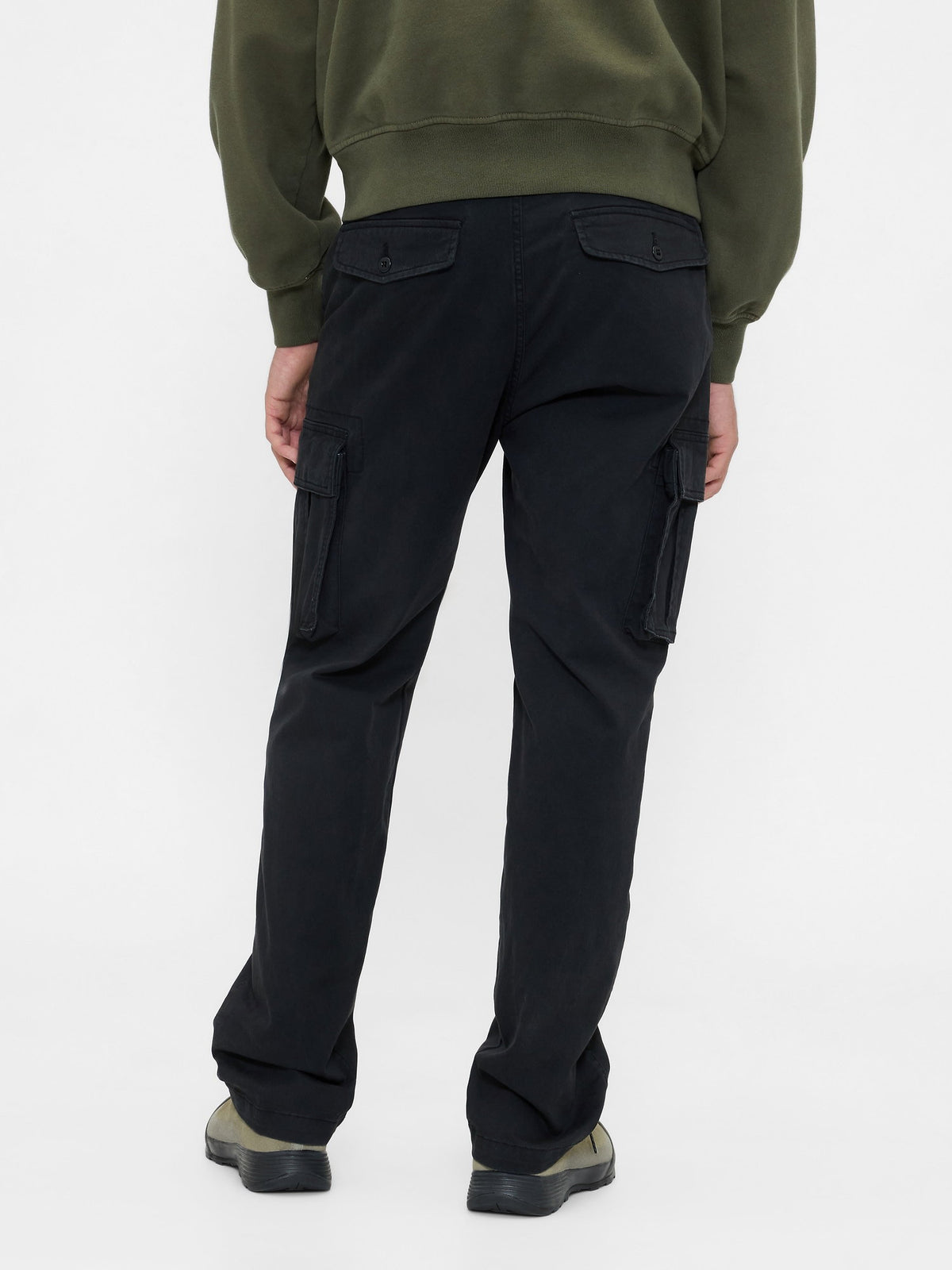 Siyah Gapflex Straight Kargo Washwell™ Pantolon