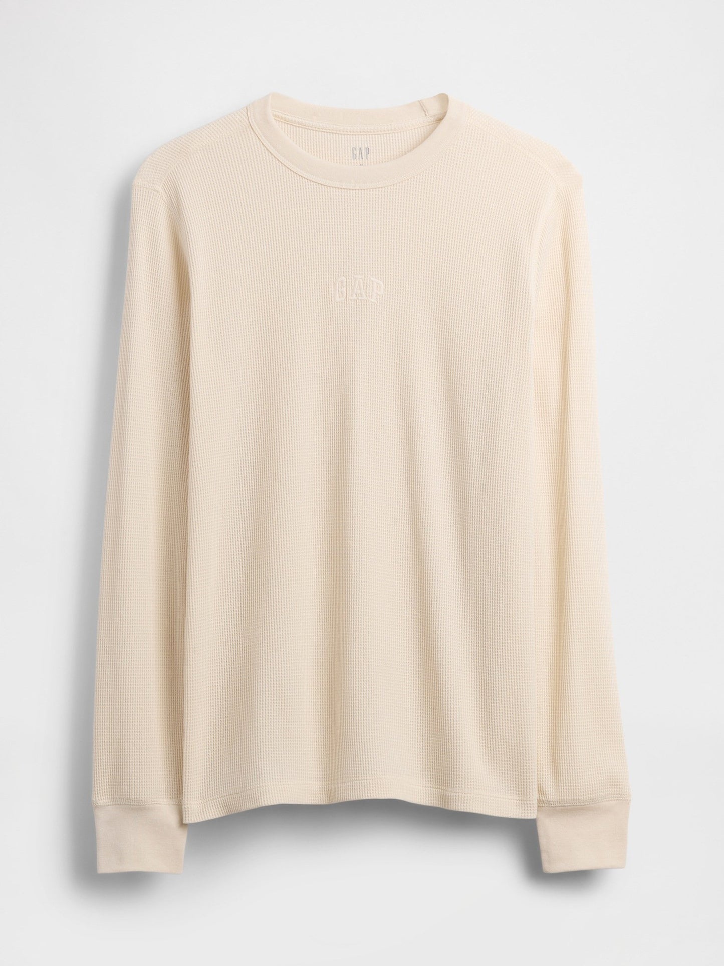 Kırık Beyaz Gap Logo Waffle-knit Crewneck T-shirt