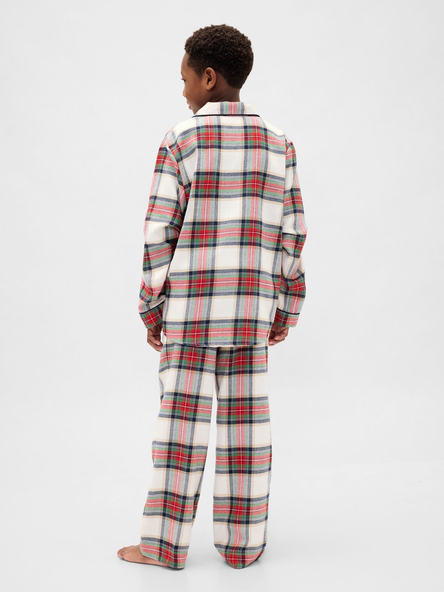 Yeşil Kids Geri Dönüştürülmüş Flannel Pijama Takımı