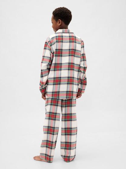 Yeşil Kids Geri Dönüştürülmüş Flannel Pijama Takımı