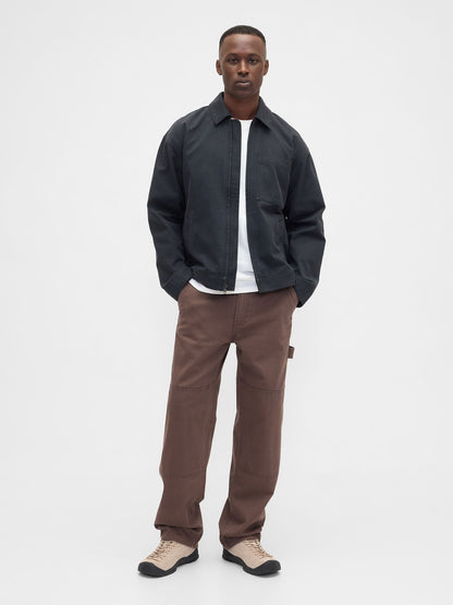 Kahverengi Relaxed Fit Utility Jean Pantolon