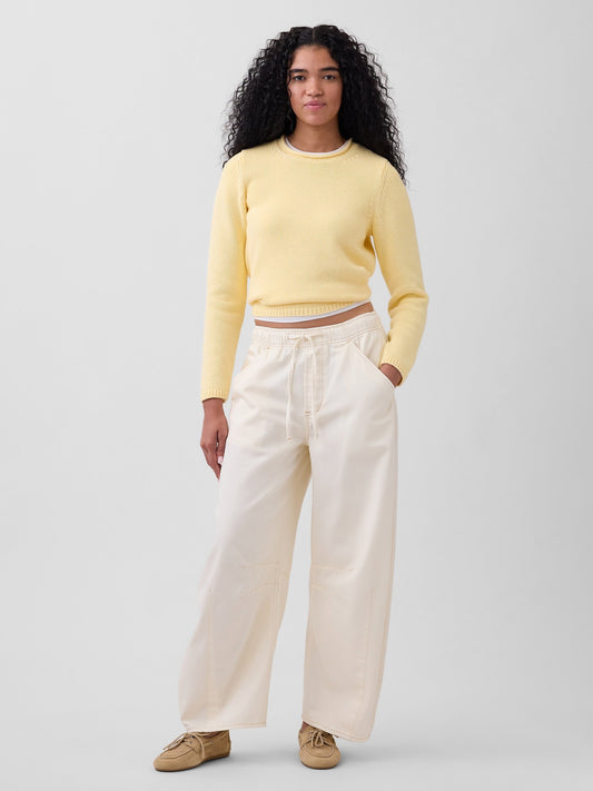 Krem Mid Rise Ultrasoft Easy Horseshoe Jean Pantolon
