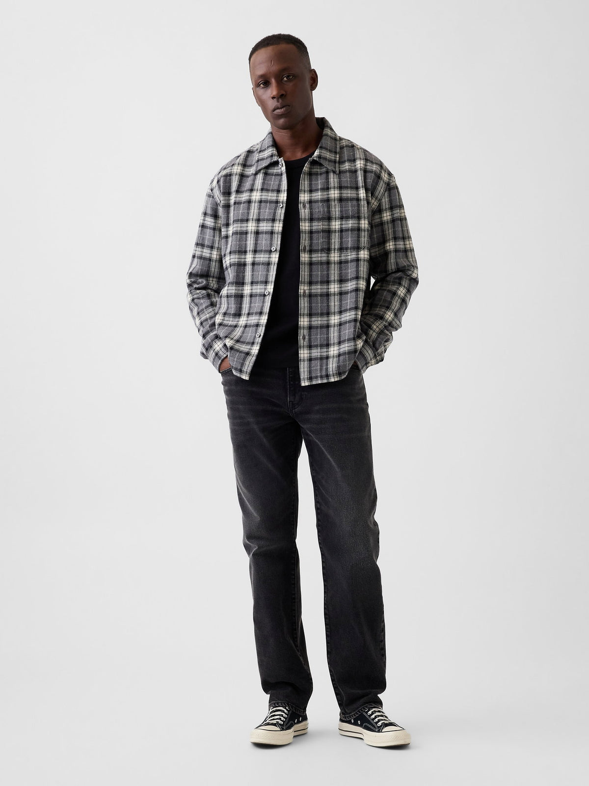 Siyah Straight Jean Pantolon