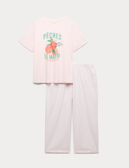 Desenli Pijama Takımı