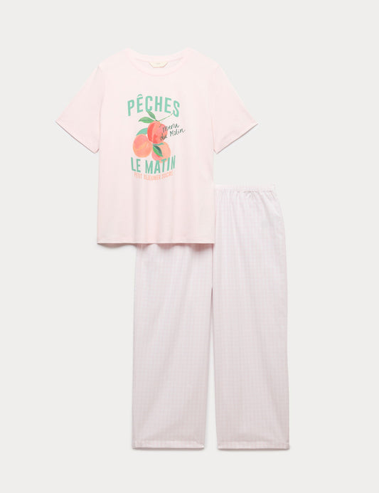 Desenli Pijama Takımı
