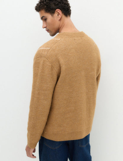 Çizgili Relaxed Fit Triko Hırka