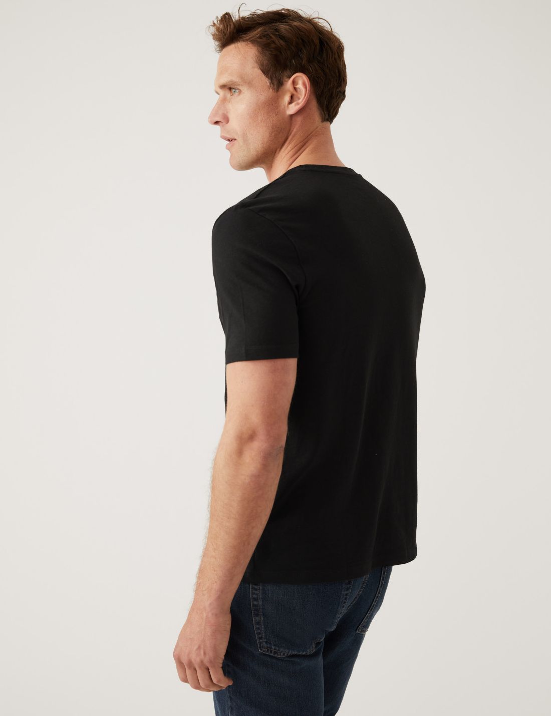 Saf Pamuklu Kısa Kollu T-shirt