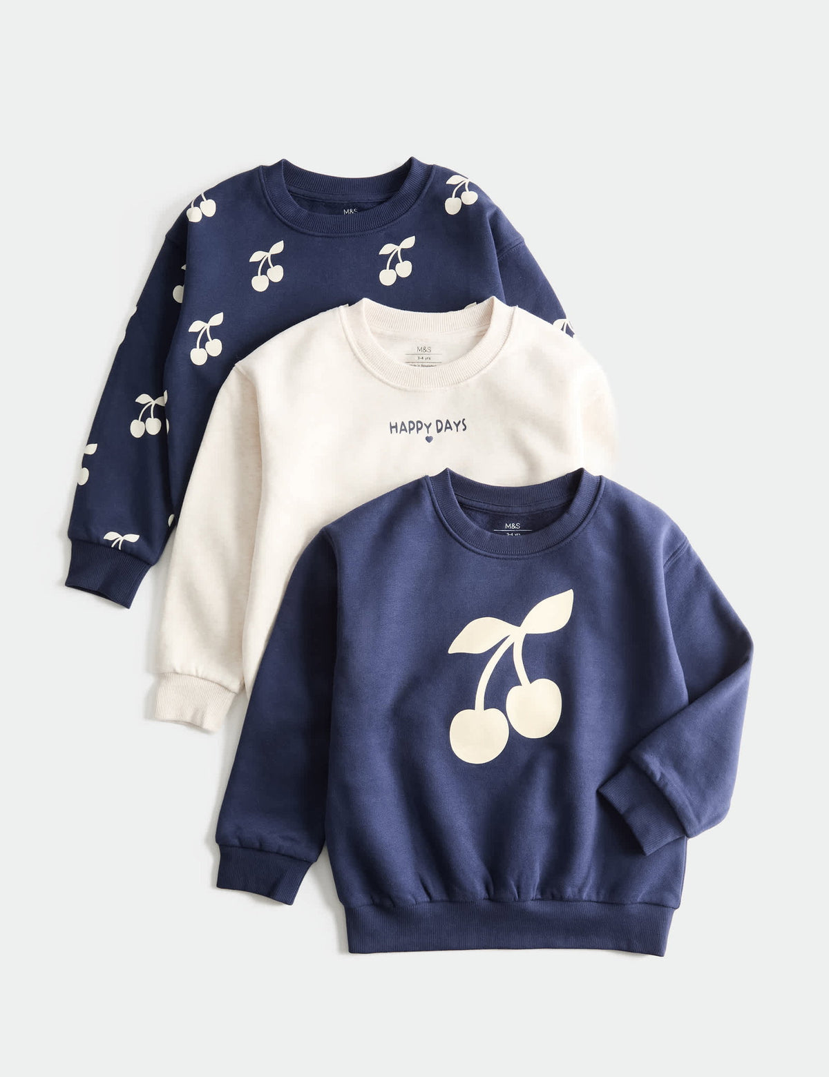 Pamuklu Kiraz Desenli Sweatshirt Seti