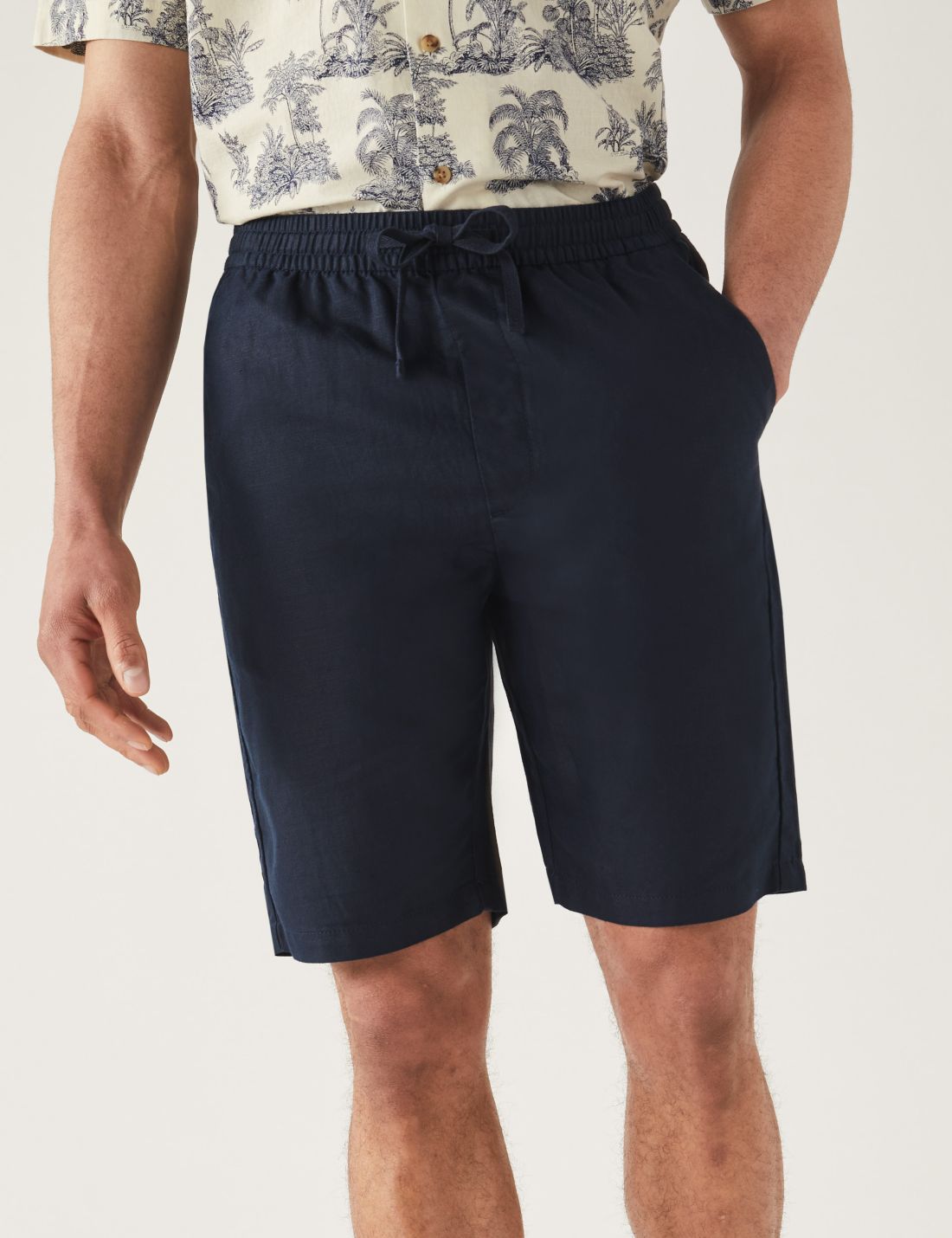 Regular Fit Keten Chino Şort