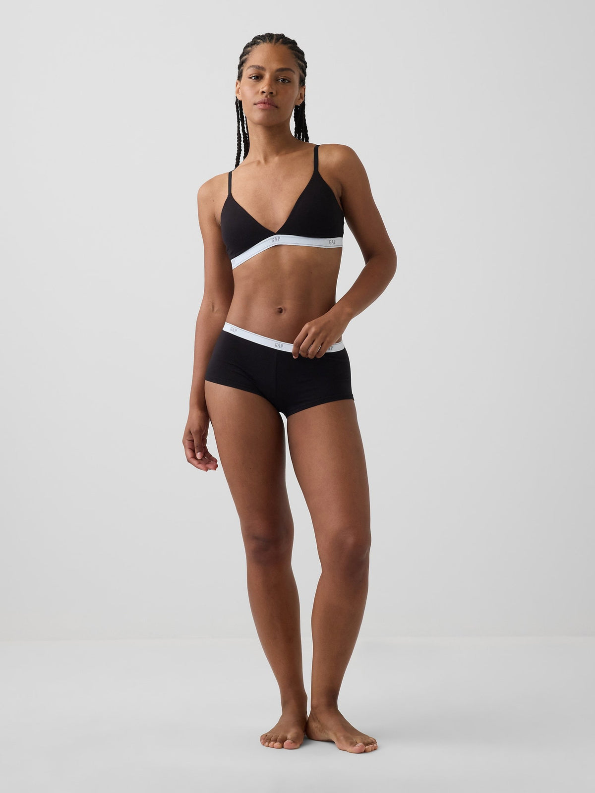 Gri Softmade Organik Stretch Pamuk Logo Short