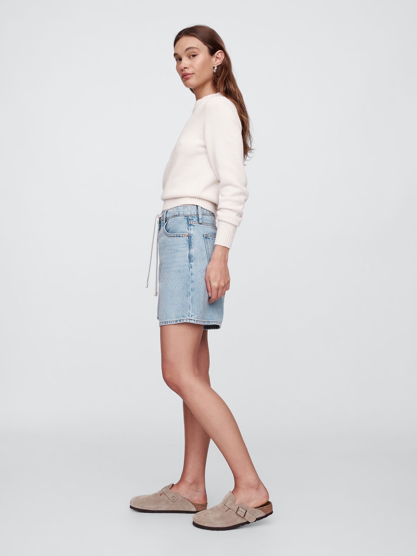 Mavi High Rise Denim Şort