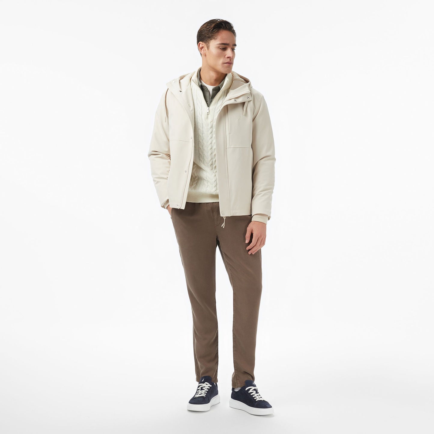 Nautica Erkek Bej Regular Fit Mont