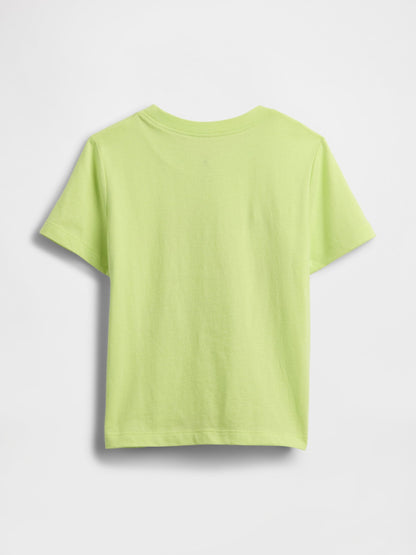 Açık Yeşil Gap Logo Grafikli T-shirt
