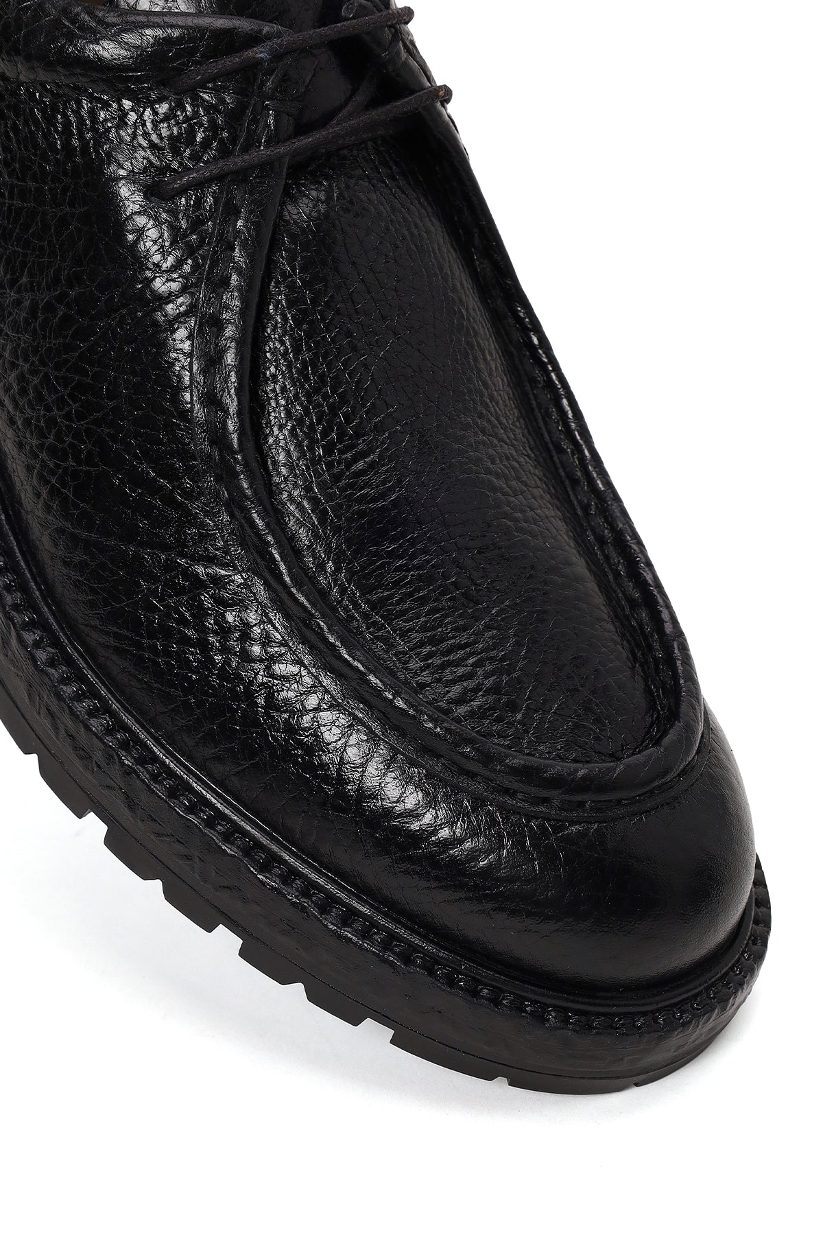 Derimod Black Erkek Siyah Bağcıklı Deri Casual Ayakkabı
