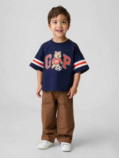 Kahverengi Pull-on Baggy Double-knee Carpenter Pantolon