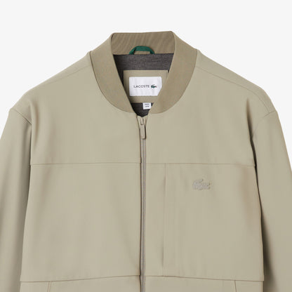 Lacoste Erkek Hakim Yaka Açık Kahverengi Bomber Ceket