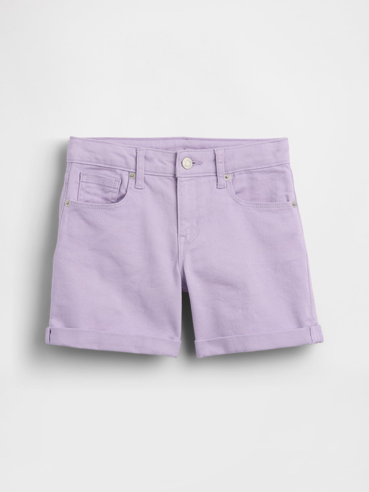 Lila Denim Midi Şort