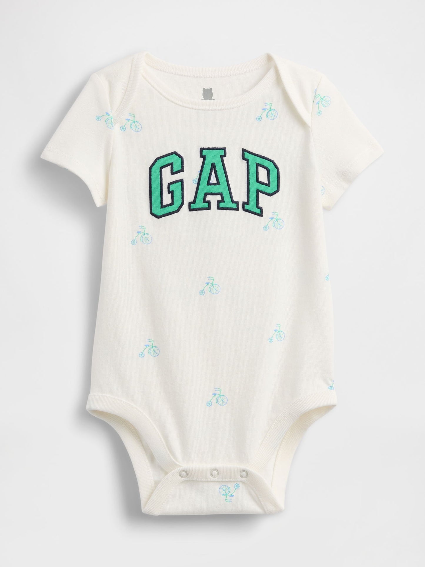 Beyaz First Favorites Organik Pamuk Logo Bodysuit