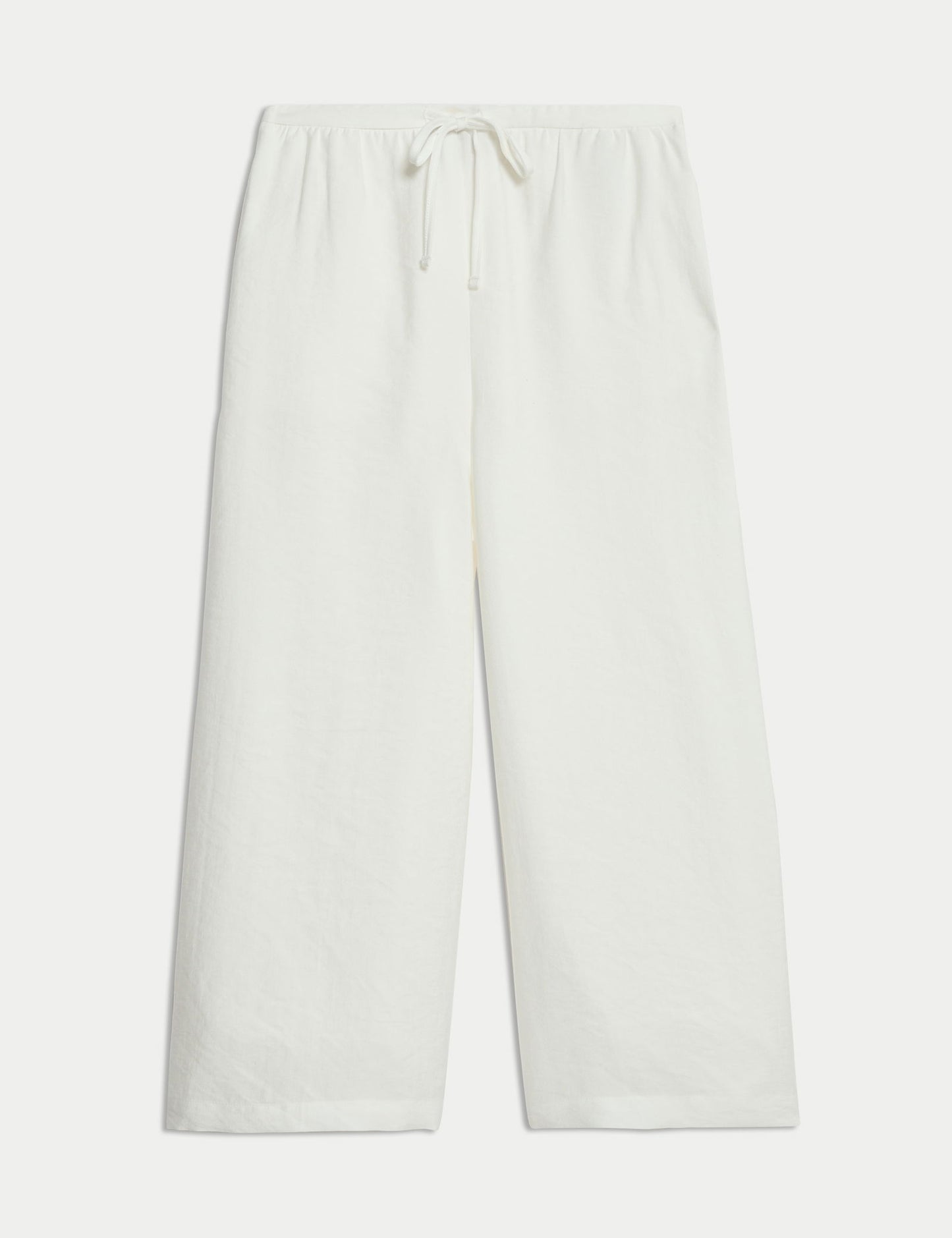Lyocell Wide Leg Crop Pantolon
