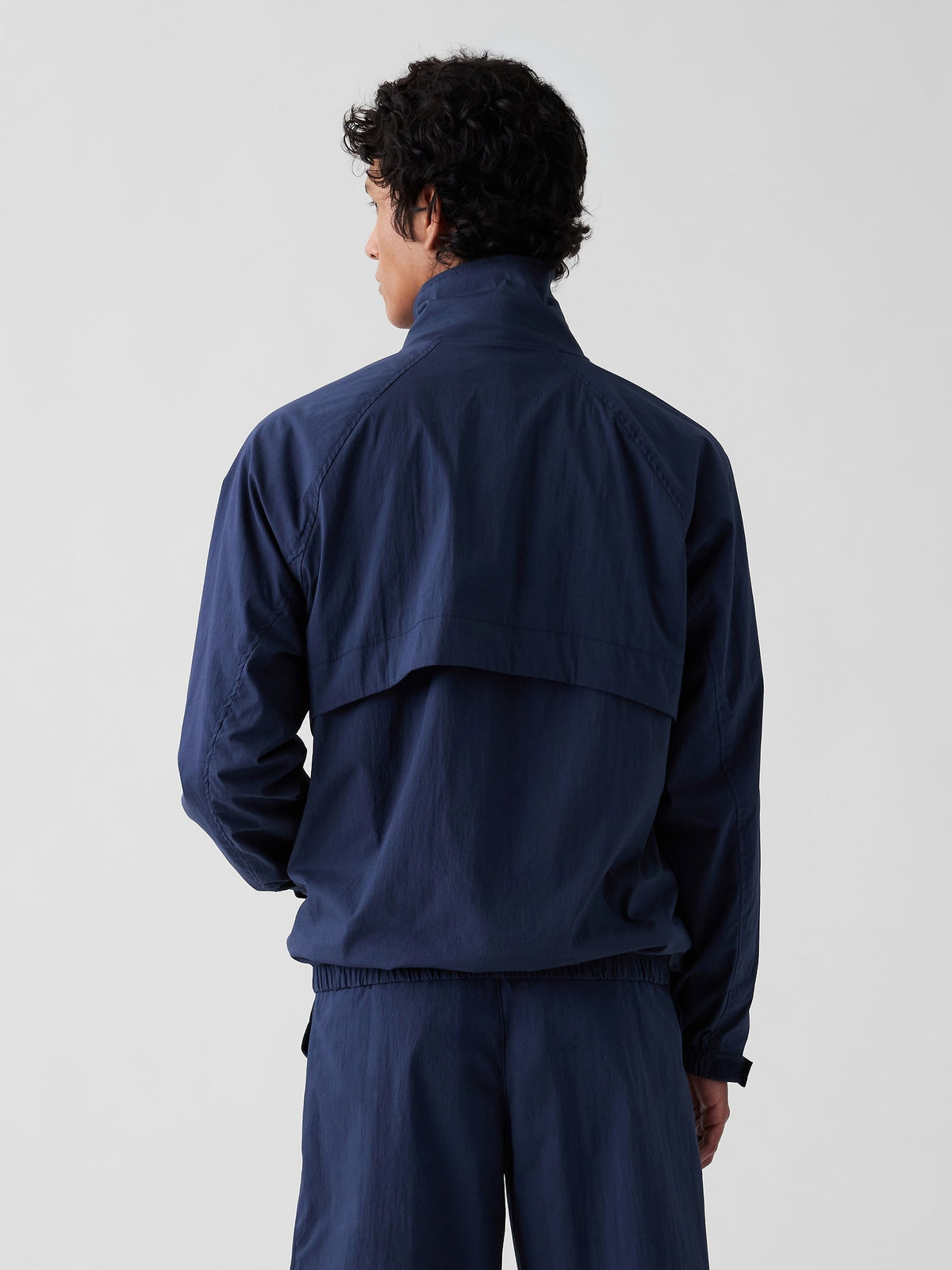 Lacivert Gap × Malbon Textured Poplin Anorak Ceket