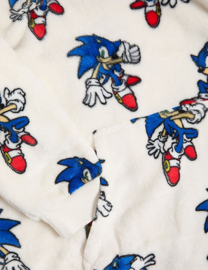Sonic The Hedgehog:trade_mark: Oversize Kapüşonlu Peluş Hoodie (3-14 Yaş)