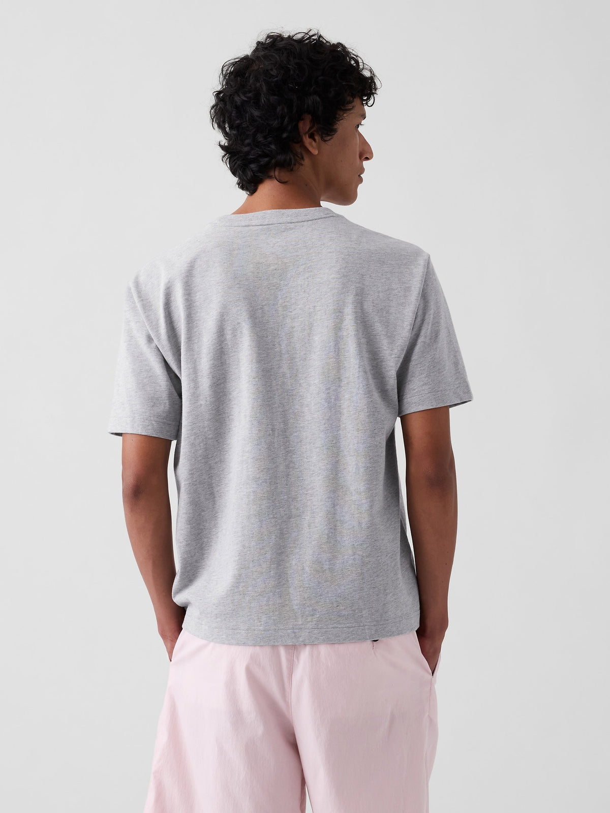 Açık Gri Gap × Malbon Organik Pamuk Logo T-shirt