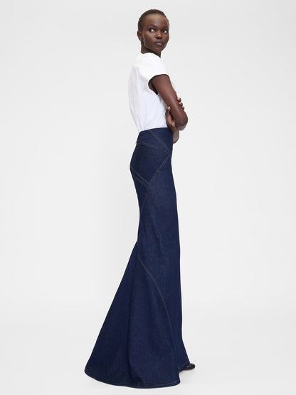 Lacivert Gapstudio High Rise Dikişli Denim Maxi Etek