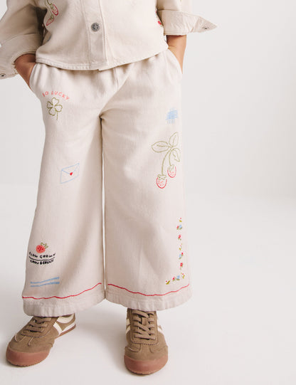 Denim Nakışlı Çocuk Jean (1-8 Yaş)