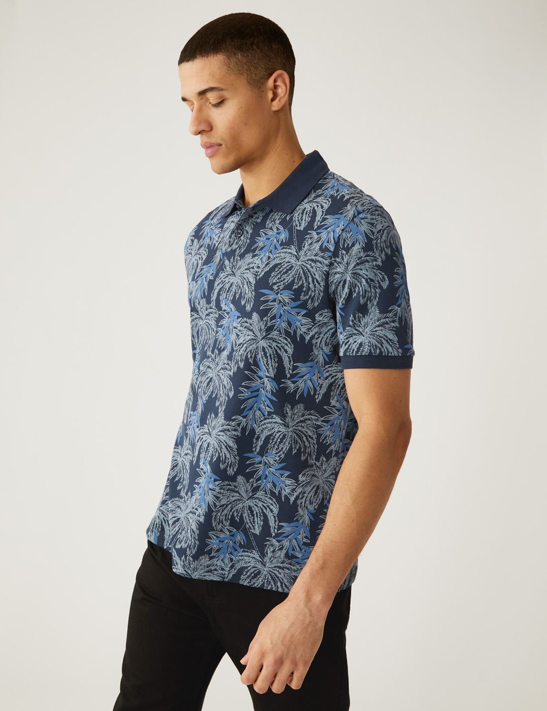 Saf Pamuklu Polo Yaka T-shirt