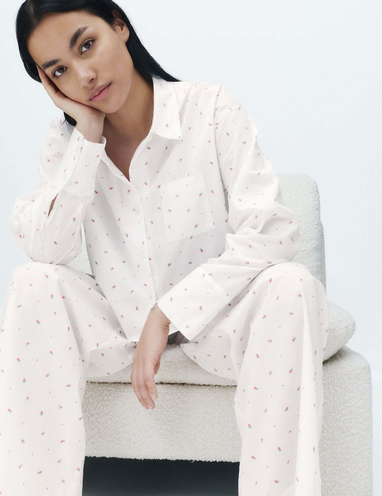 Çiçek Desenli Pijama Altı