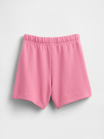 Pembe Gap Logo Fransız Havlu Kumaş Grafik Pull-on Şort