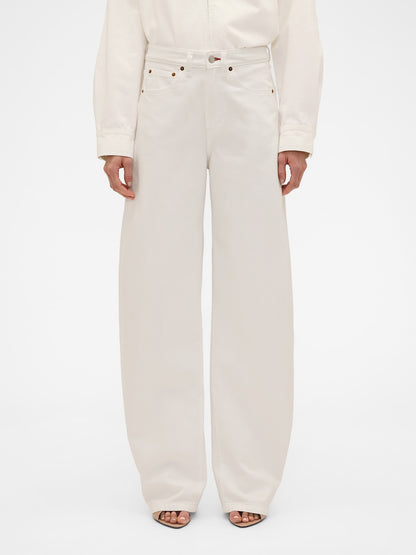 Beyaz Gap × Victoria Beckham High Rise Arc Jean Pantolon