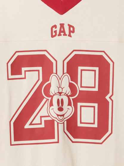 Kırık Beyaz Gap × Disney Gap Logo Varsity T-shirt
