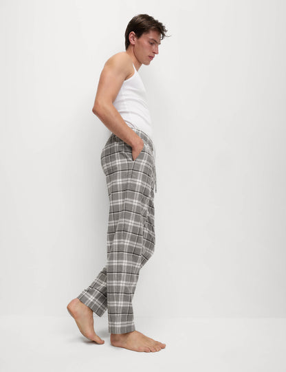 Pamuklu Kareli Pijama Altı