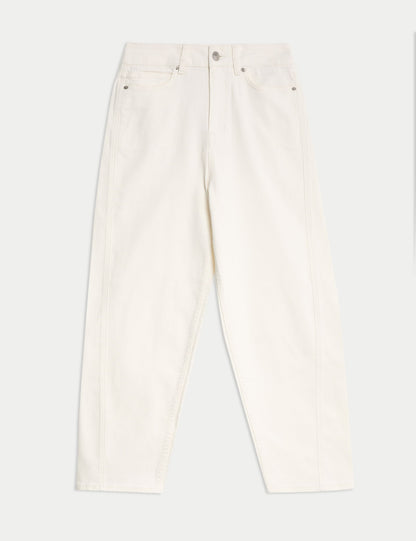 Yüksek Bel Carrot Leg Jean Pantolon