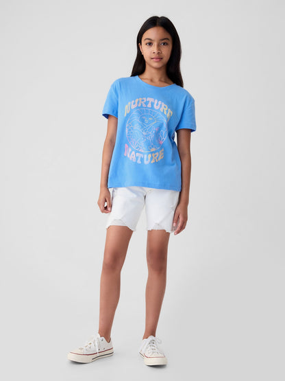 Mavi Grafikli T-shirt