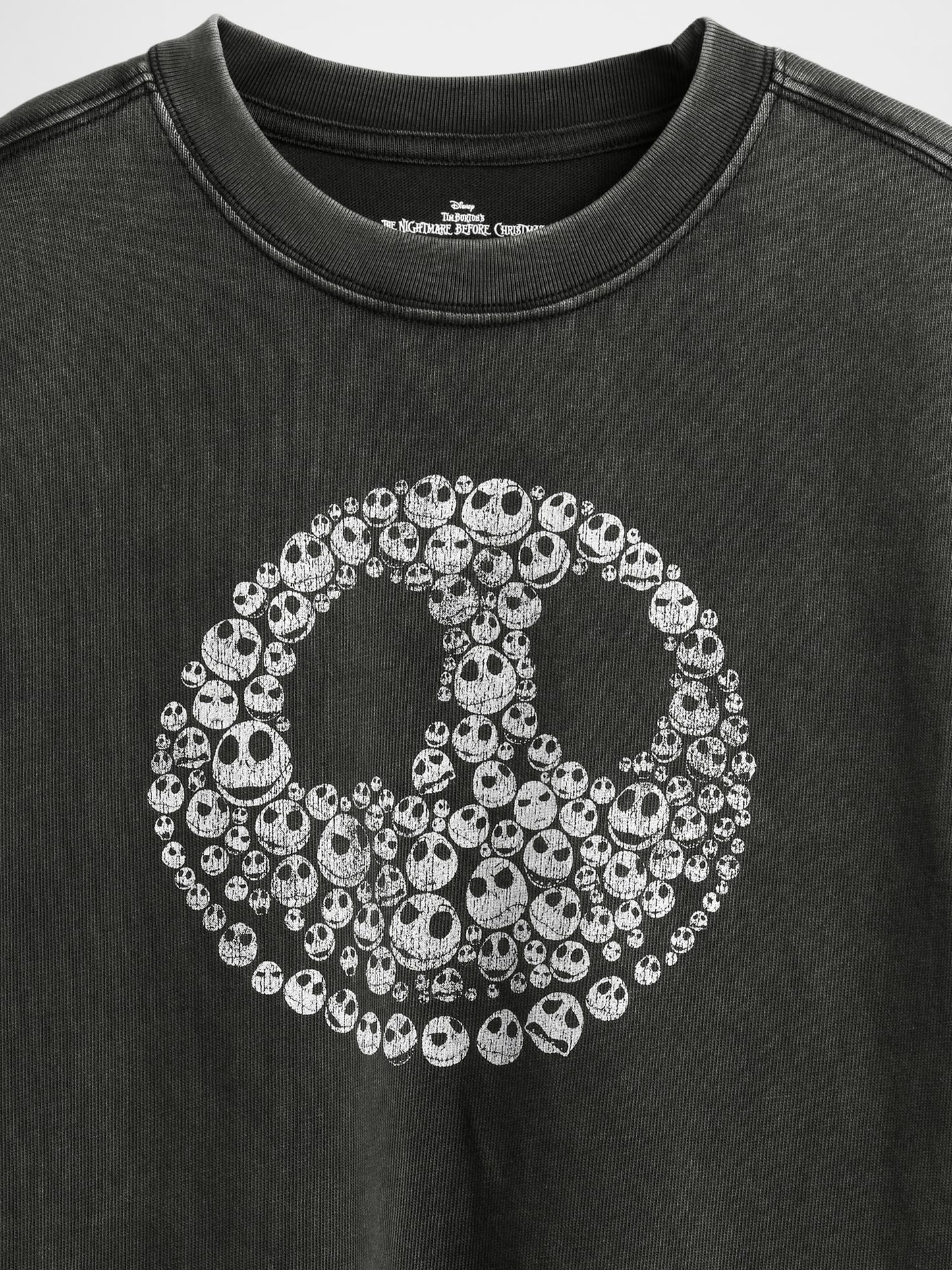Siyah Gap × Disney Tim Burton’s The Nightmare Before Christmas Skull T-shirt