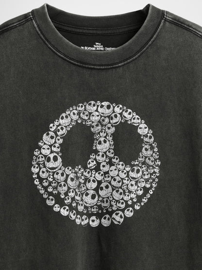 Siyah Gap × Disney Tim Burton’s The Nightmare Before Christmas Skull T-shirt