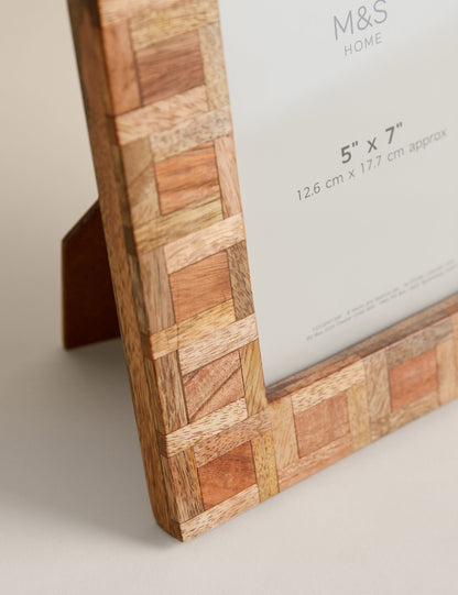 Marquetry 5×7 Inç Ahşap Fotoğraf Çerçevesi