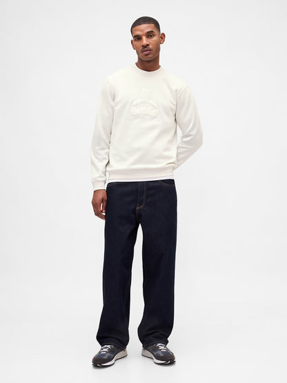 Beyaz Vintagesoft Brannan Bear Logo Sweatshirt