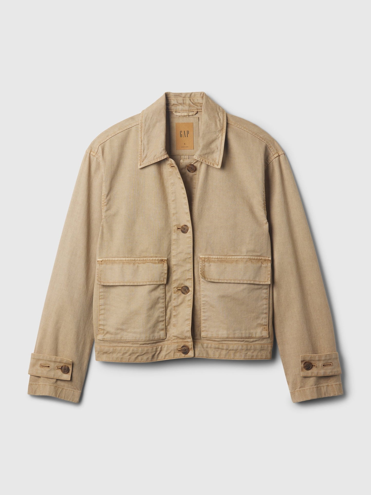 Bej Relaxed Utility Ceket