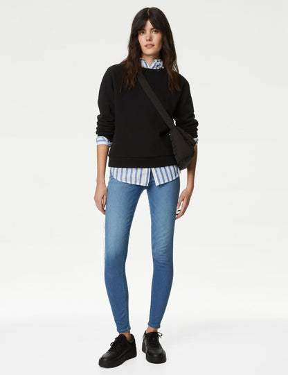 Yüksek Bel Jegging Jean Pantolon