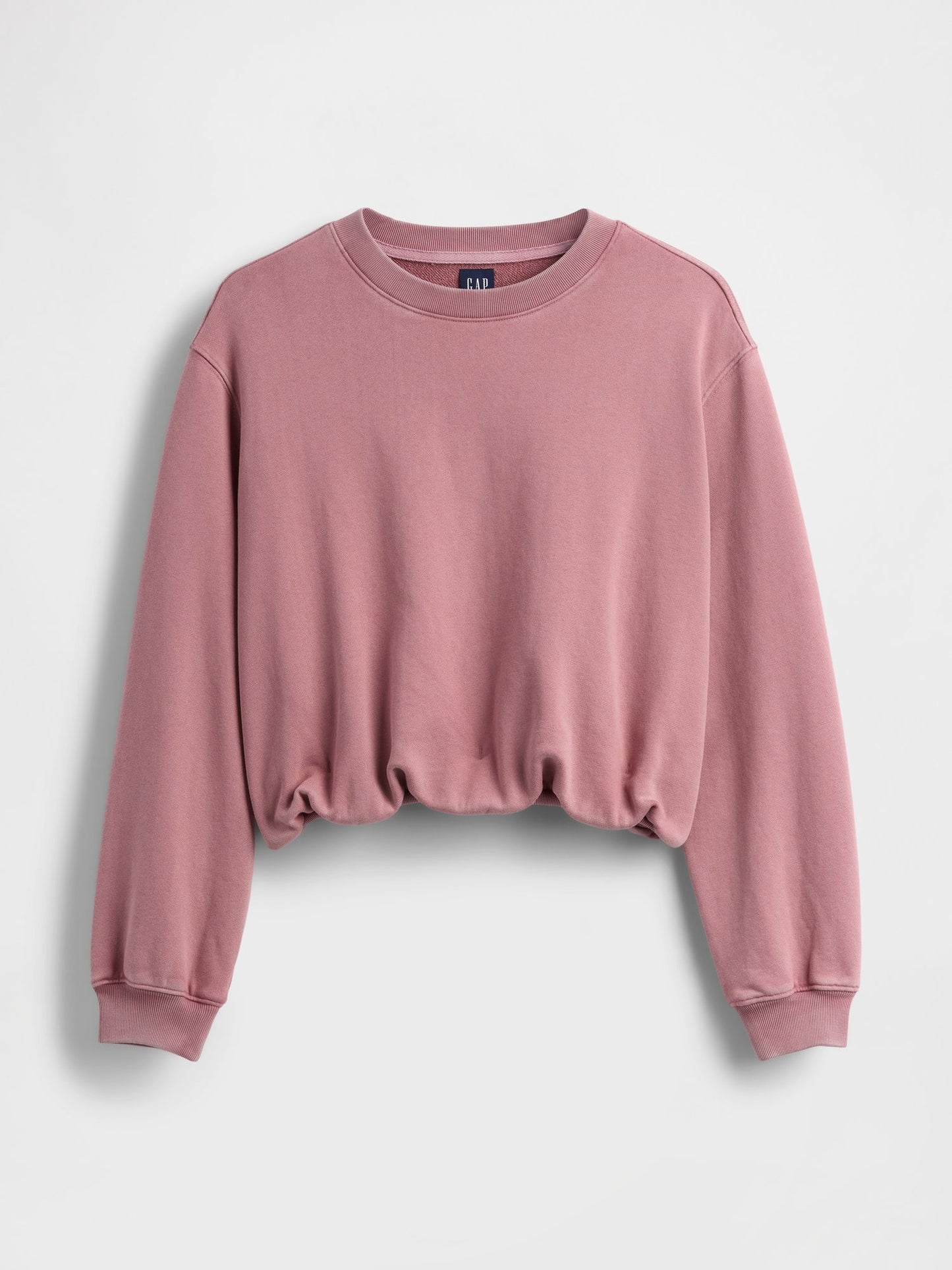 Pembe Heavyweight Fransız Havlu Kumaş Balon Sweatshirt