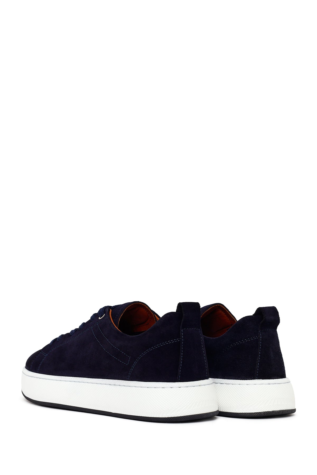 Erkek Lacivert Bağcıklı Süet Deri Sneaker